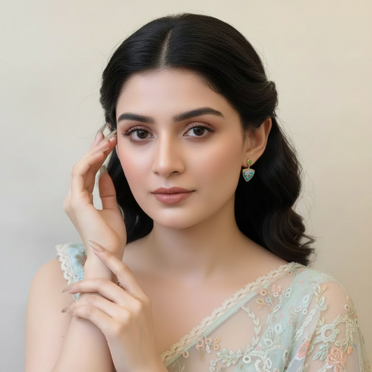 Daisy Studs Blue Earring