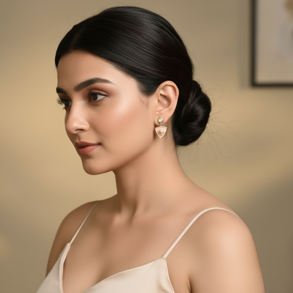 Daisy Studs Pink Earring