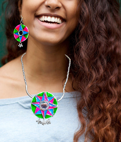 Rachana Necklace set, Handpainted : Handmade