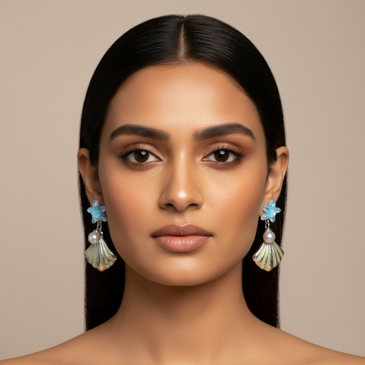 Pearl And Shell Earrings