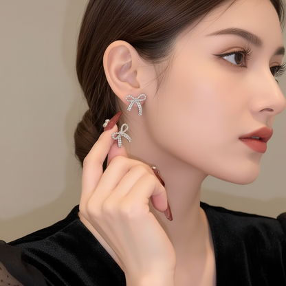 Bow Long Chain Earrings