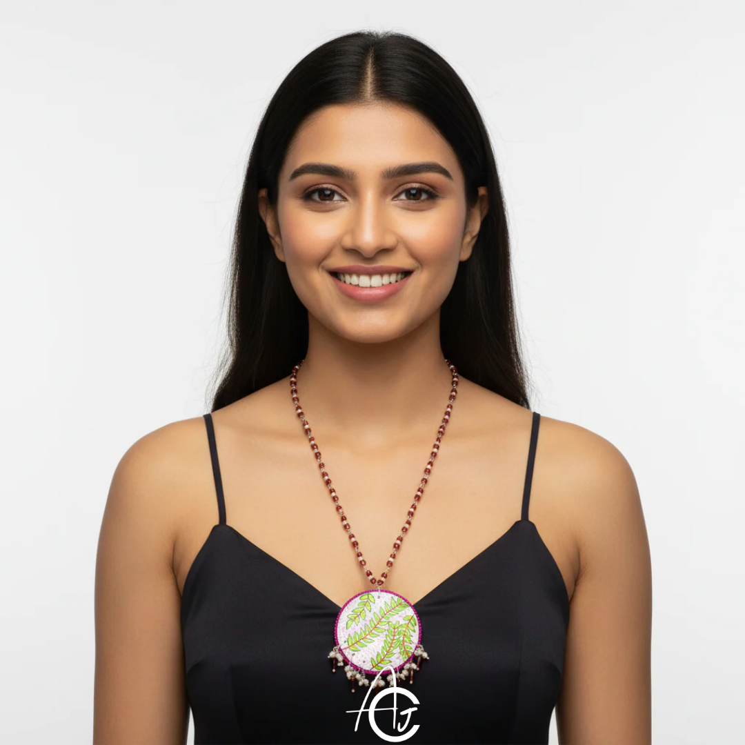 Statement Necklace, Handpainted : Handmade