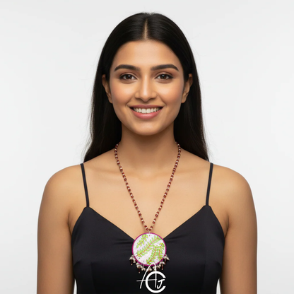 Statement Necklace, Handpainted : Handmade