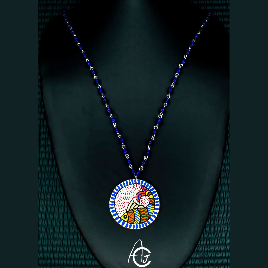 Statement Necklace, Handpainted : Handmade