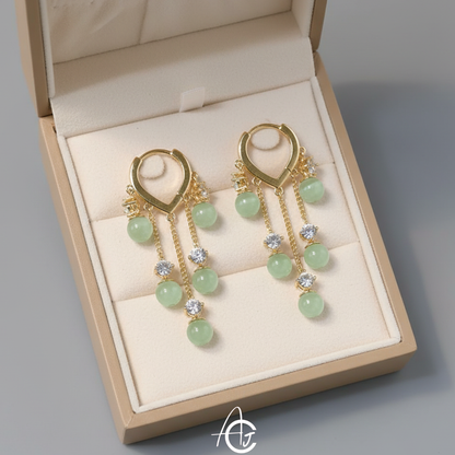 Pretty Crystal Hoop Earrings