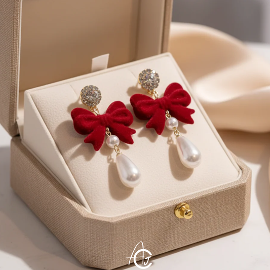 Cocktail Big Bow Earrings