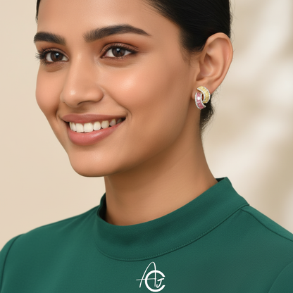 Whirl Stud Jazzy Earrings