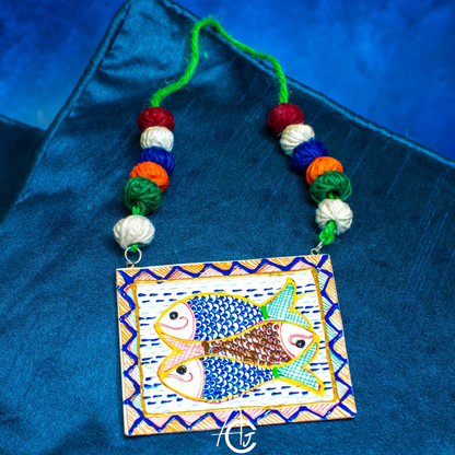 Statement Necklace, Handpainted : Handmade