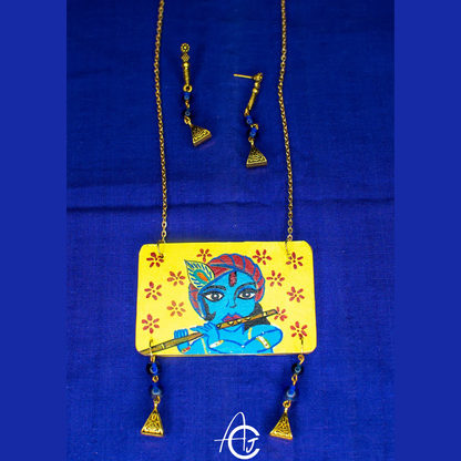 Statement Necklace Set, Handpainted : Handmade