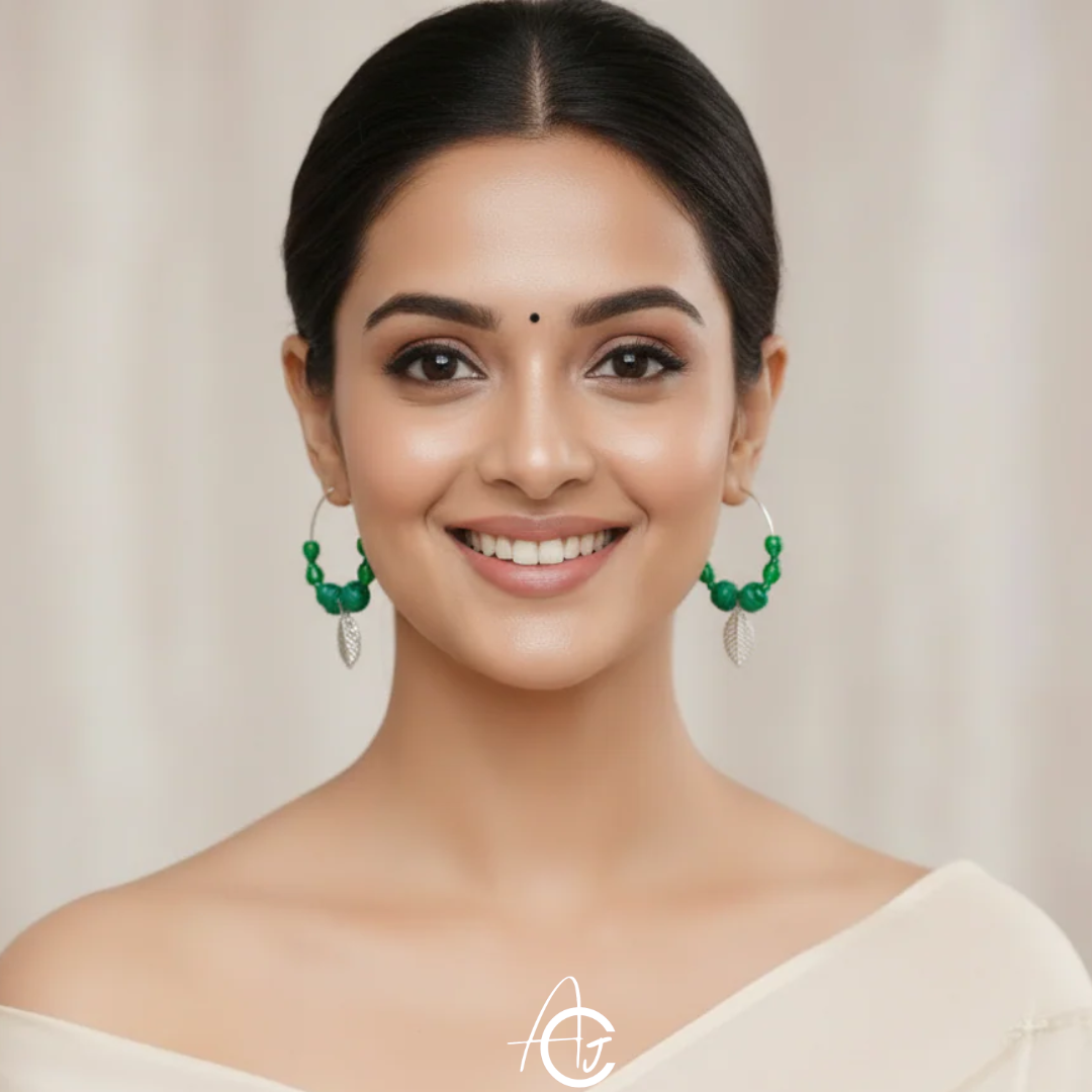 Statement Earrings, Handpainted : Handmade