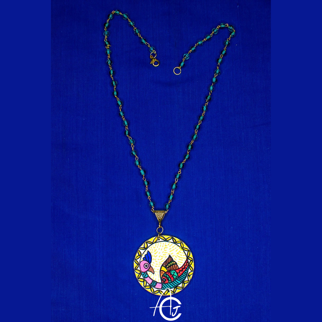 Statement Necklace, Handpainted : Handmade