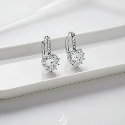 Crystal Drop Hoop Earrings