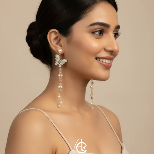 Butterfly Long Chain Earrings