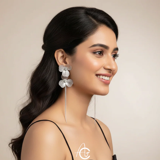 Daisy Long Chain Earrings