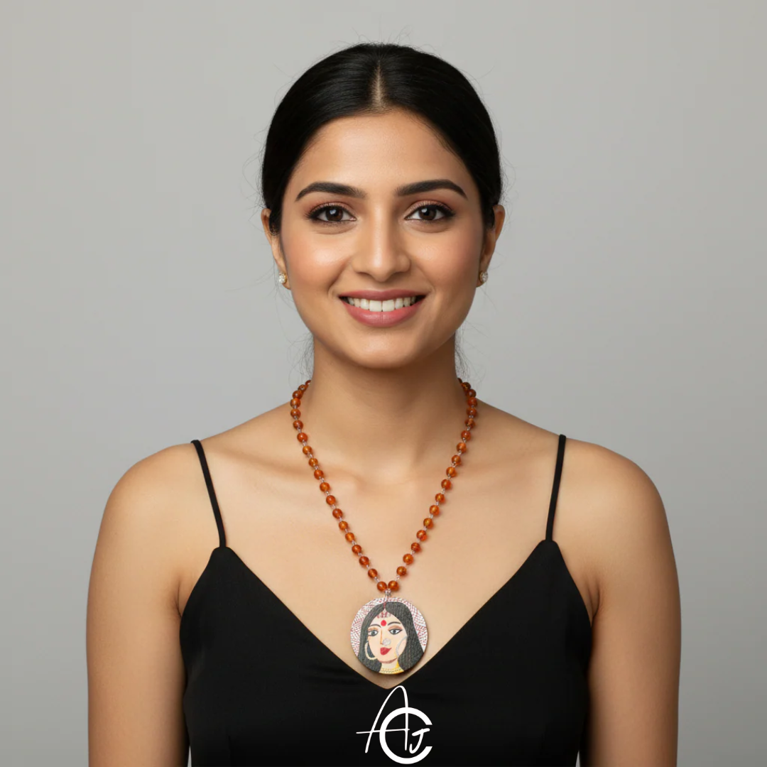 Statement Necklace, Handpainted : Handmade