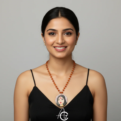 Statement Necklace, Handpainted : Handmade