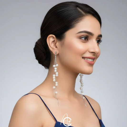 Pearl Chain Earrings