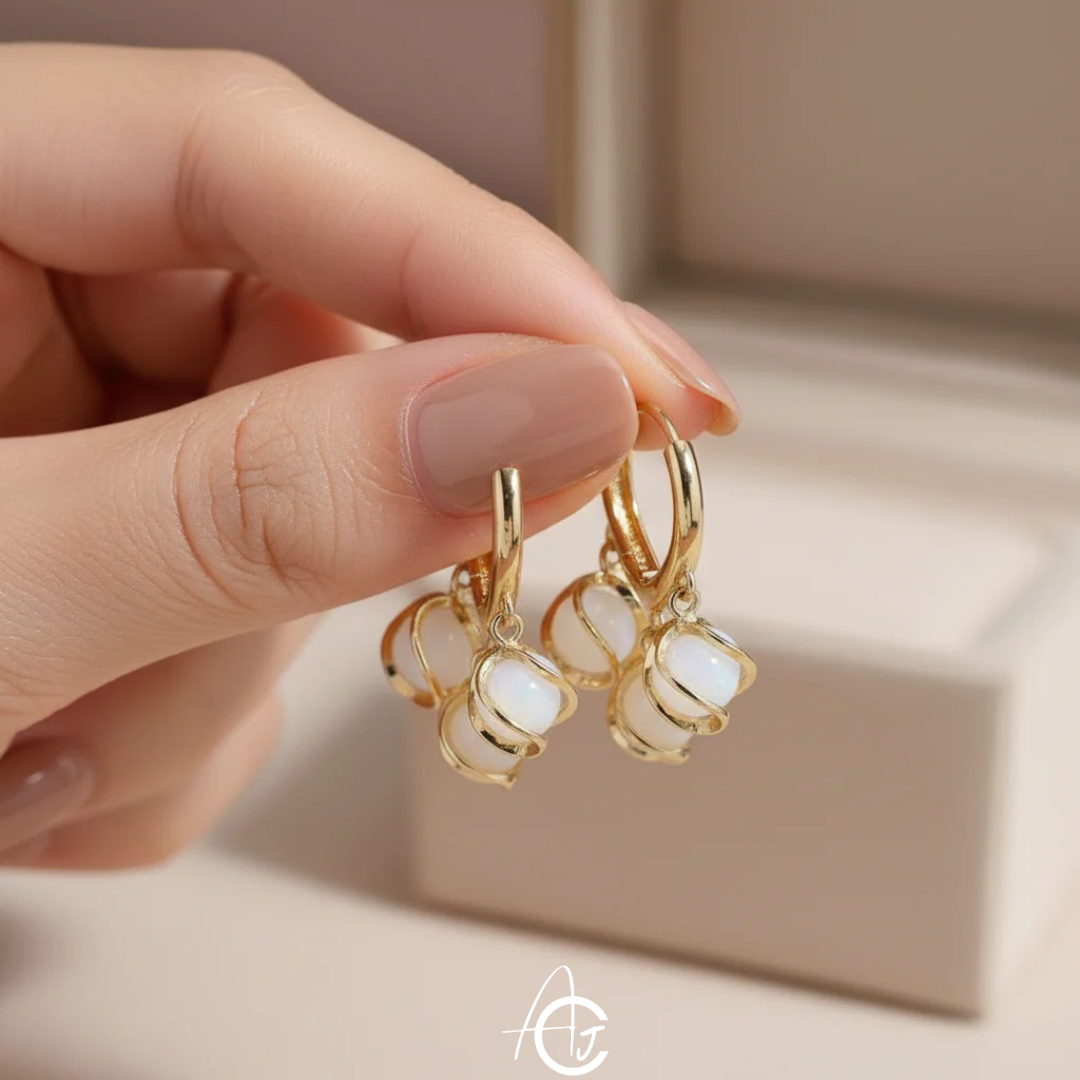 Pretty Crystal Hoop Earrings