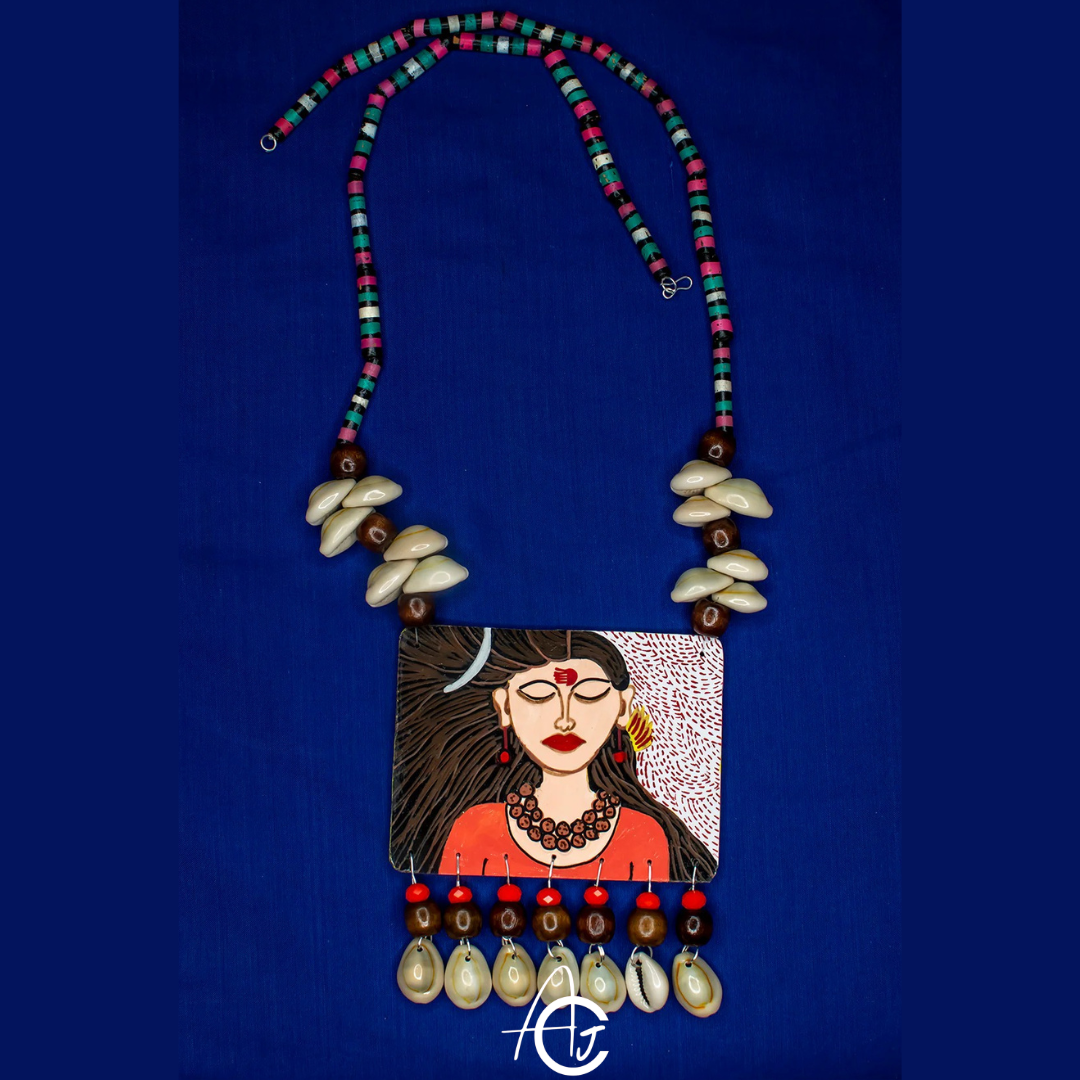 Statement Necklace, Handpainted : Handmade