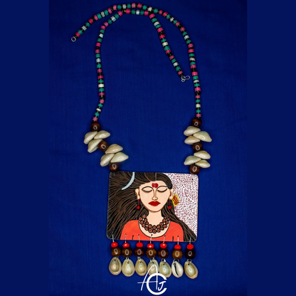 Statement Necklace, Handpainted : Handmade