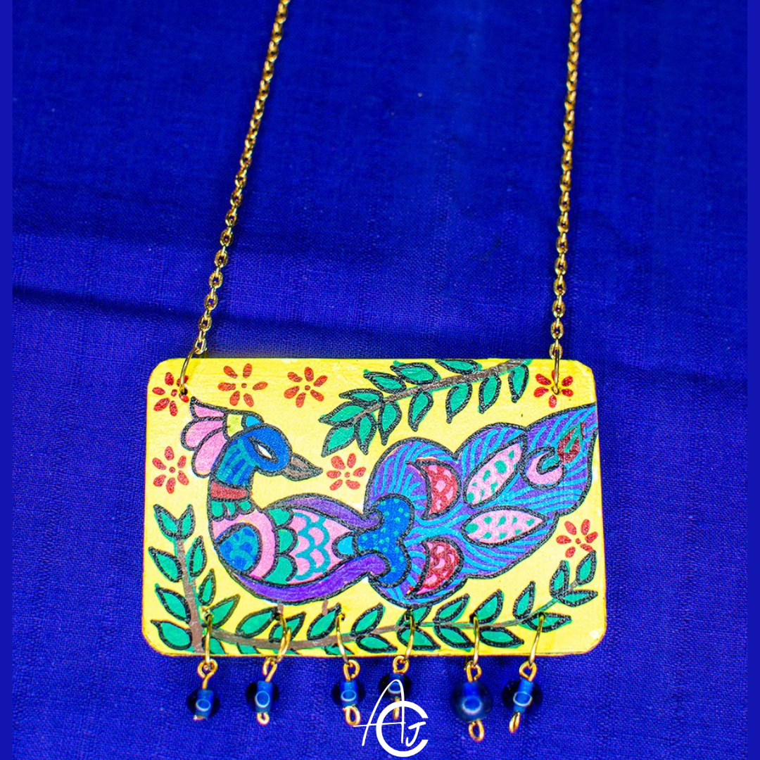 Statement Necklace, Handpainted : Handmade