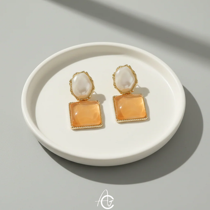 Semi Precious Stone Earrings