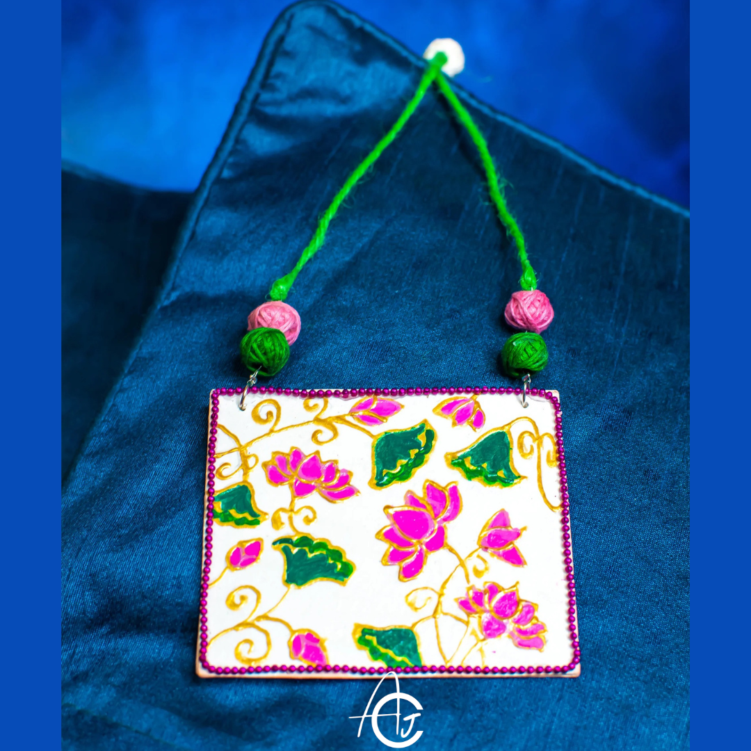 Statement Necklace, Handpainted : Handmade