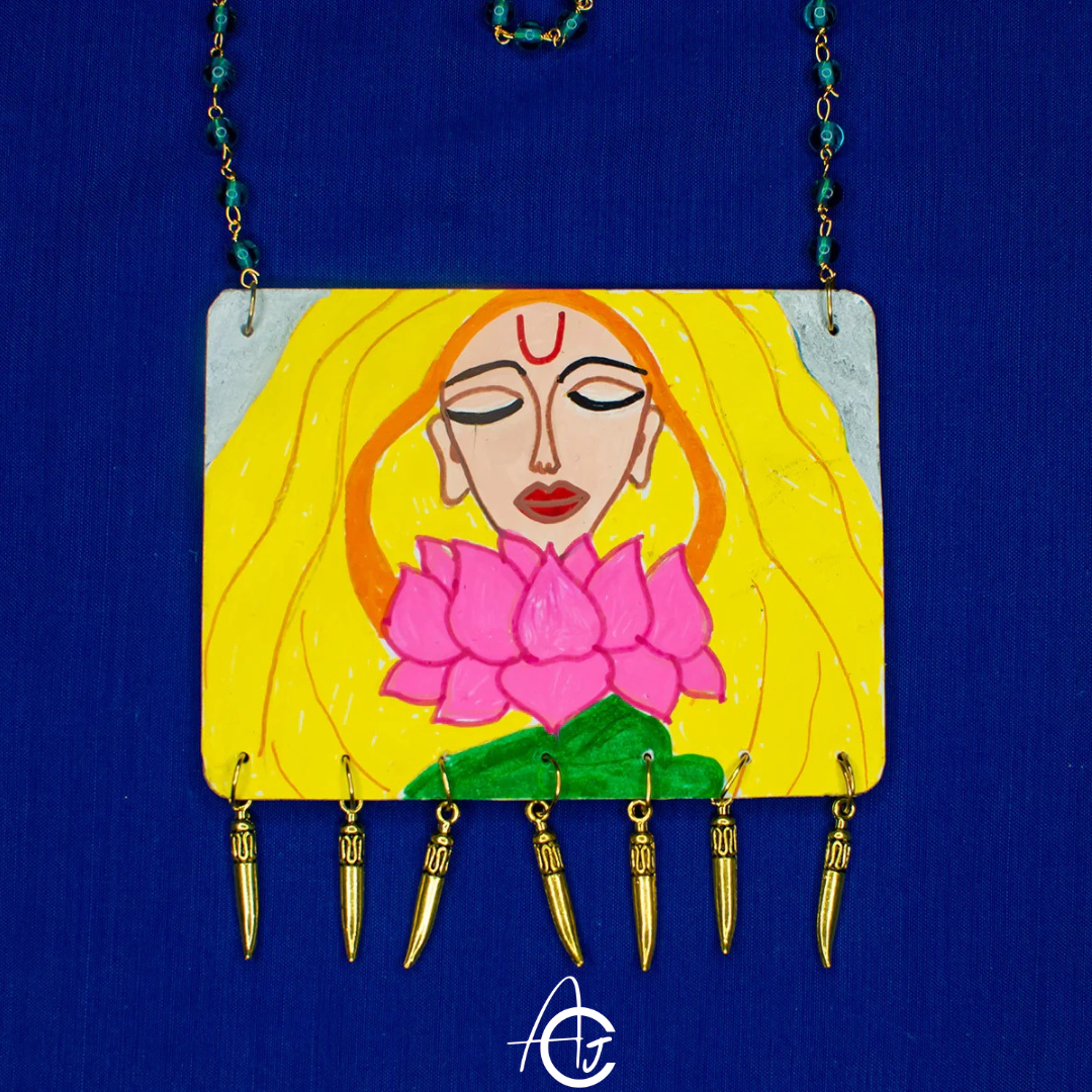 Statement Necklace, Handpainted : Handmade