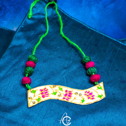 Statement  Necklace, Handpainted : Handmade