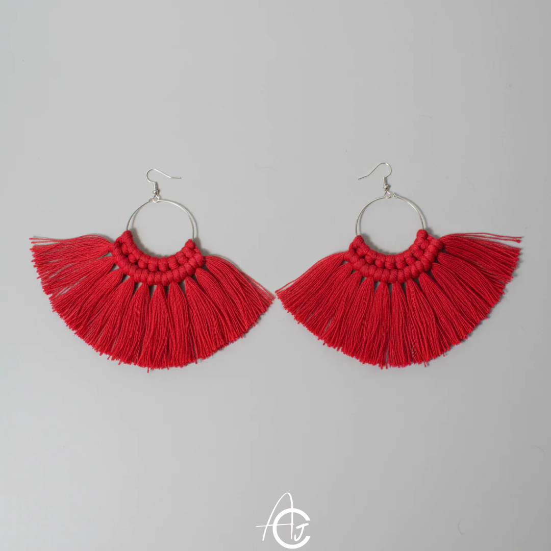 Macrame Earrings : Handmade
