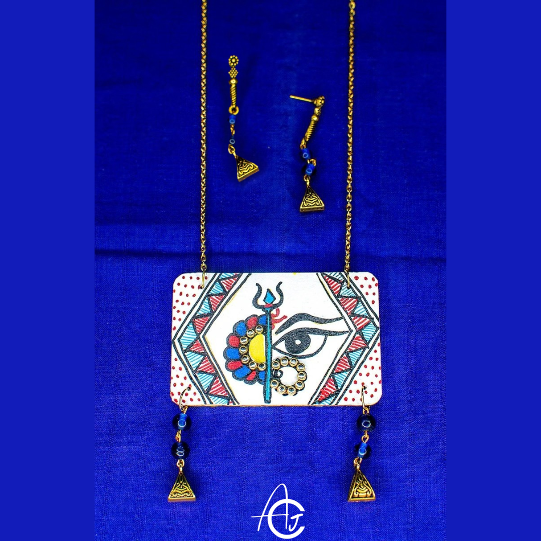 Statement Necklace Set, Handpainted : Handmade