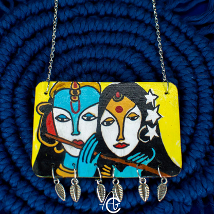 Statement Necklace, Handpainted : Handmade