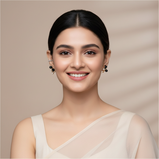 Pearl And Flower Earrings