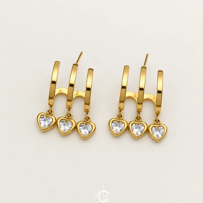 Claw And Drop Earrings