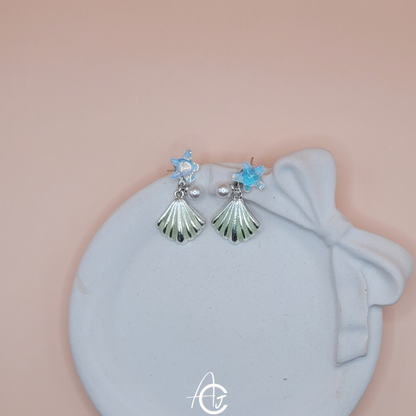 Pearl And Shell Earrings