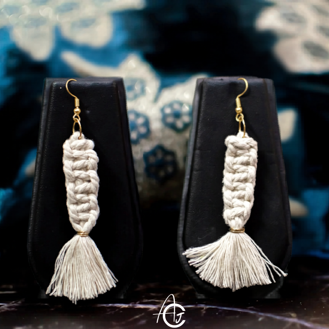 Macrame Earrings : Handmade
