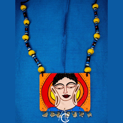 Statement Necklace, Handpainted : Handmade