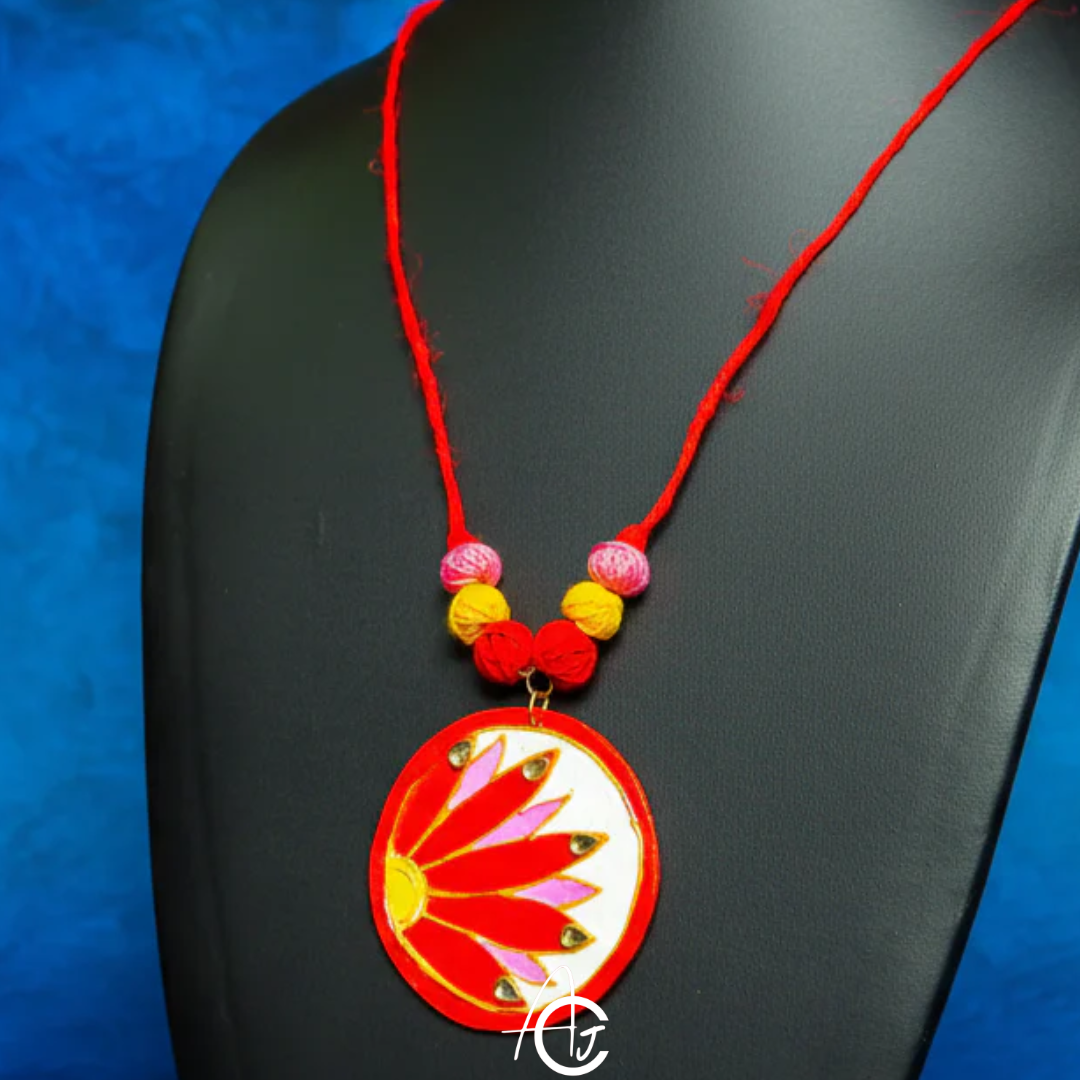 Statement Necklace, Handpainted :  Handmade