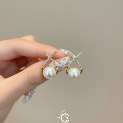 Pearl Bling Earrings