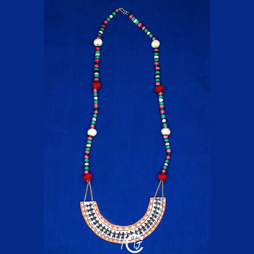 Statement Necklace, Handpainted : Handmade