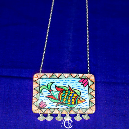 Statement Necklace, Handpainted : Handmade