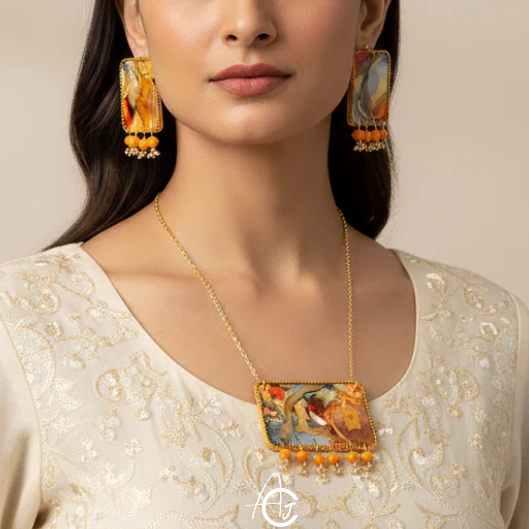 Fluid Necklace set : Handmade