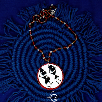 Statement Necklace, Handpainted : Handmade