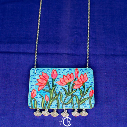 Statement Necklace, Handpainted : Handmade