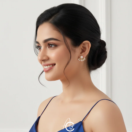 Star And Pearl Earrings