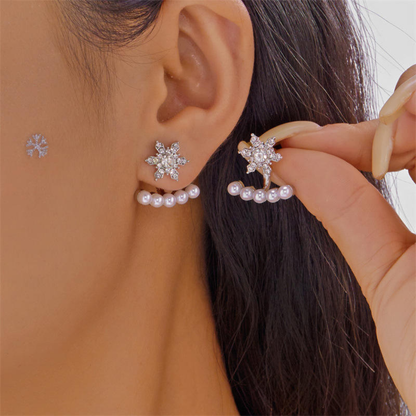 Flower Bling Drop Earrings