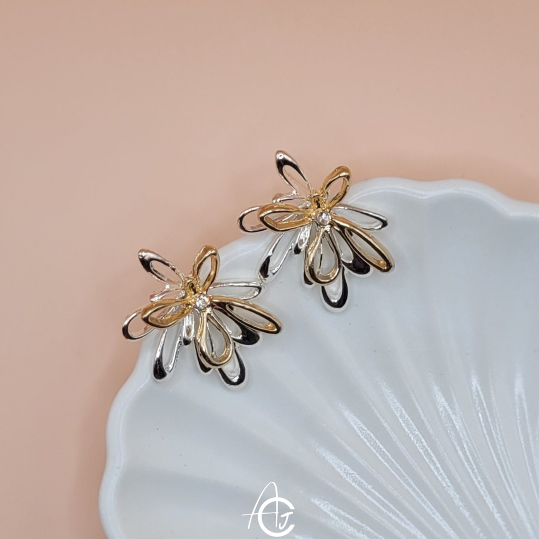 Dual Tone Earrings