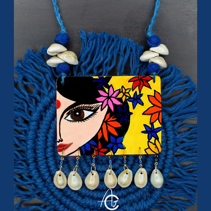 Statement Necklace, Handpainted : Handmade