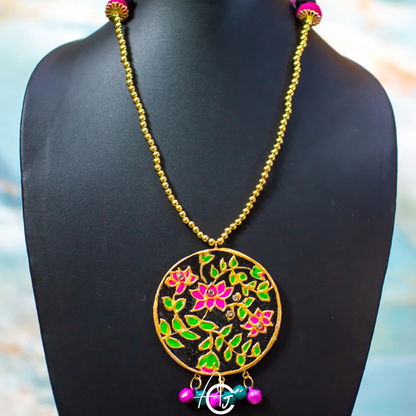 Statement Necklace, Handpainted : Handmade