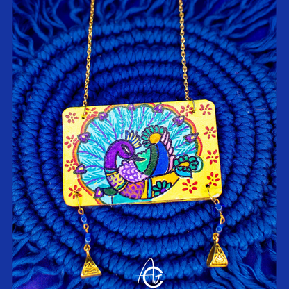 Statement Necklace, Handpainted : Handmade